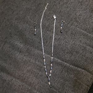 Elegant Silver and Black Jewelry Set